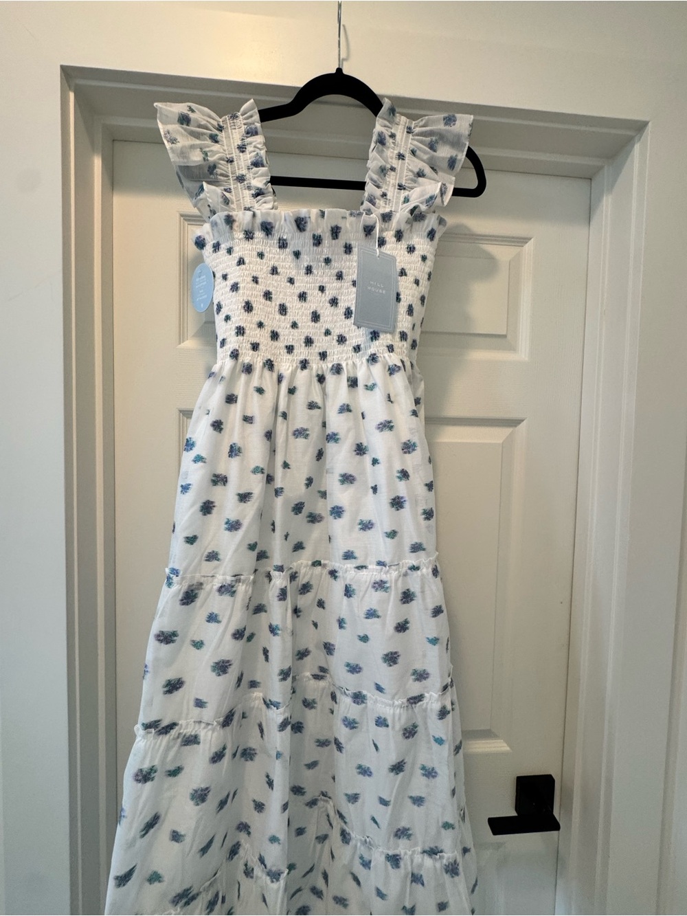 Hill House Nap Dress White and Blue Floral